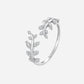 Zirkonia Leaf Ring 925 Sølv