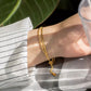 Flad Slange Layer Armbånd 18K Guldbelagt 4mm