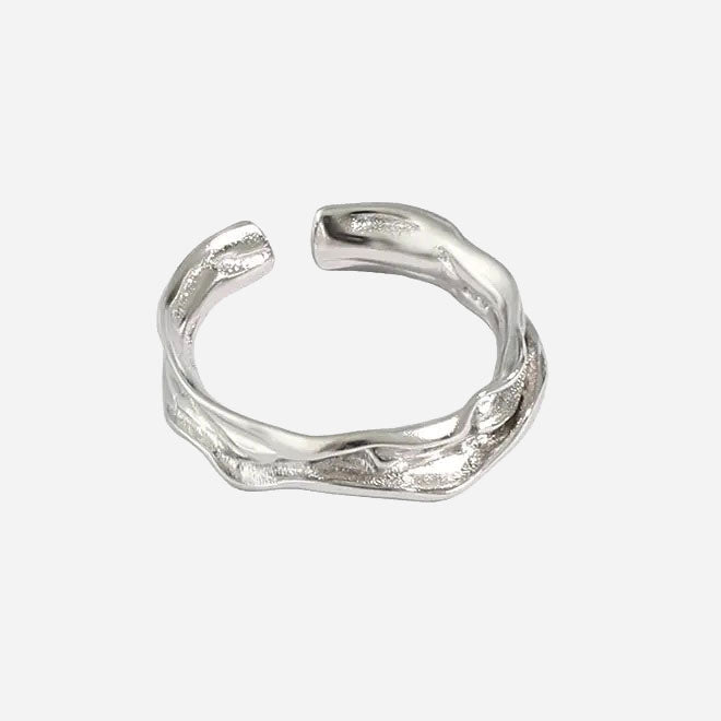 Small Melted Ring 925 Sølv