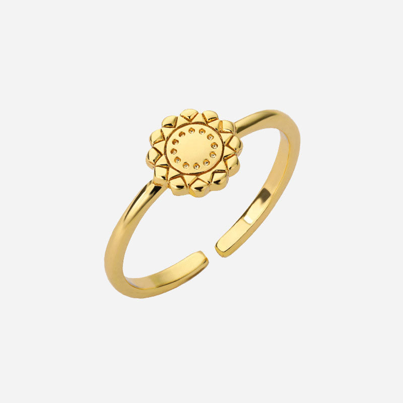 Sunflower Ring 18K Guldbelagt