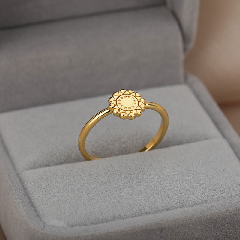 Sunflower Ring 18K Guldbelagt