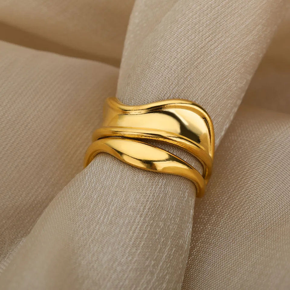 Elegant Aesthetic Ring 18K Guldbelagt