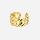 Golden Curb Ring 18K Guldbelagt
